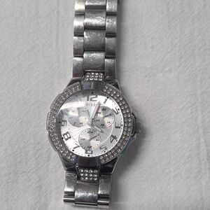 Guess Silver Women's Watch with Crystal Details